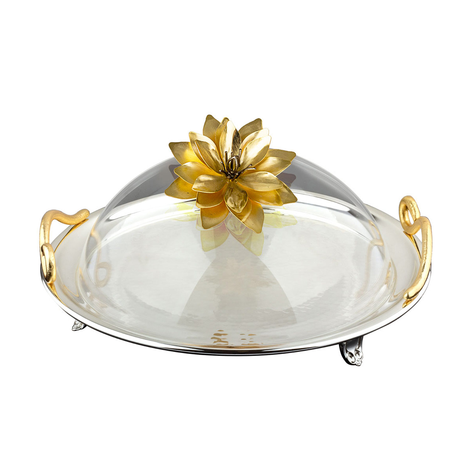 Yuvarlak Pleksi Kapaklı Servis Tepsisi