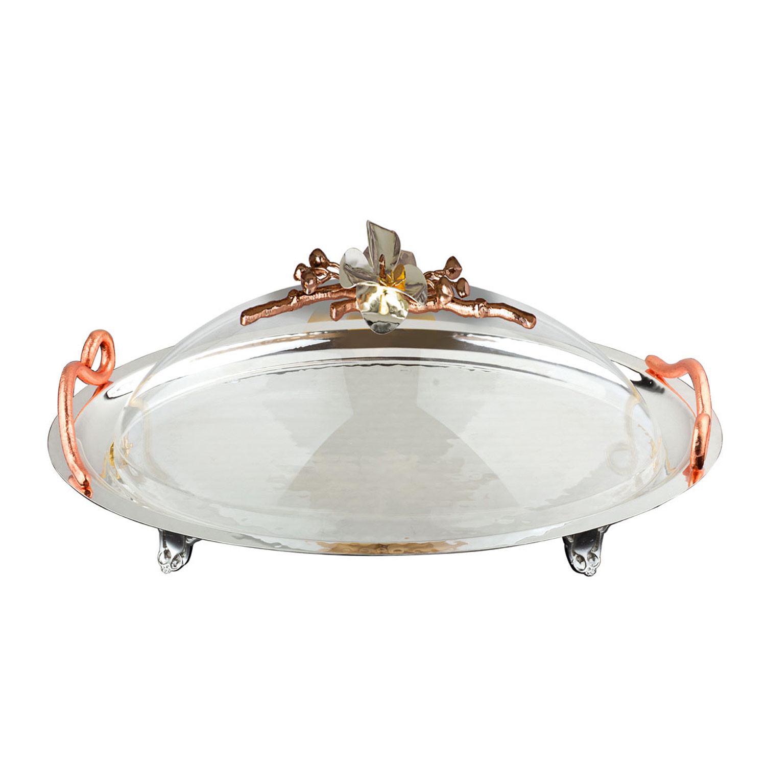 Oval Pleksi Kapaklı Servis Tepsisi