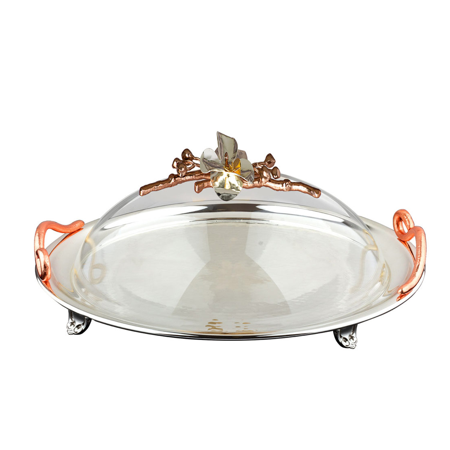 Yuvarlak Pleksi Kapaklı Servis Tepsisi