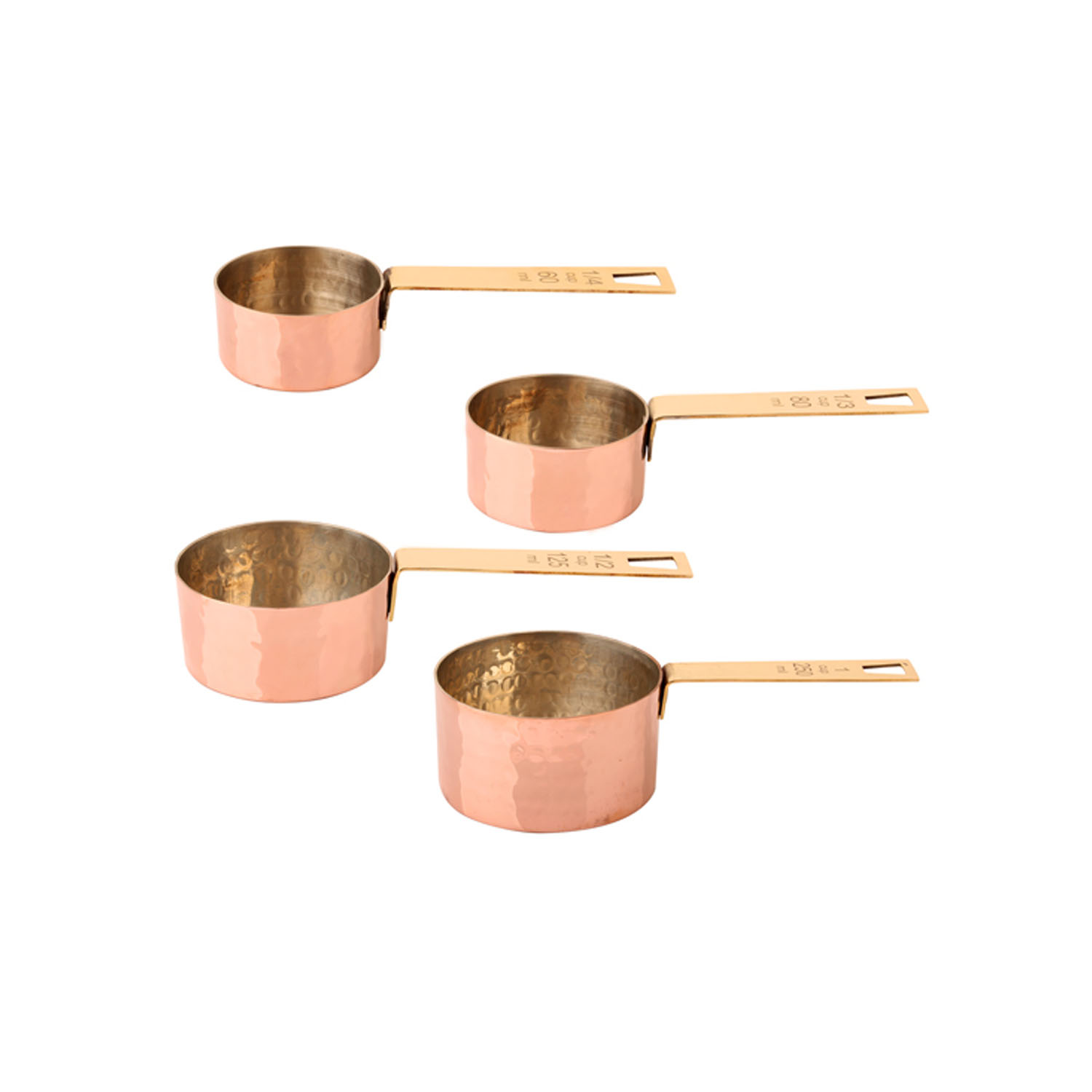 Copper Bakır 4 lü Ölçek 80ml-125ml-160ml-250ml