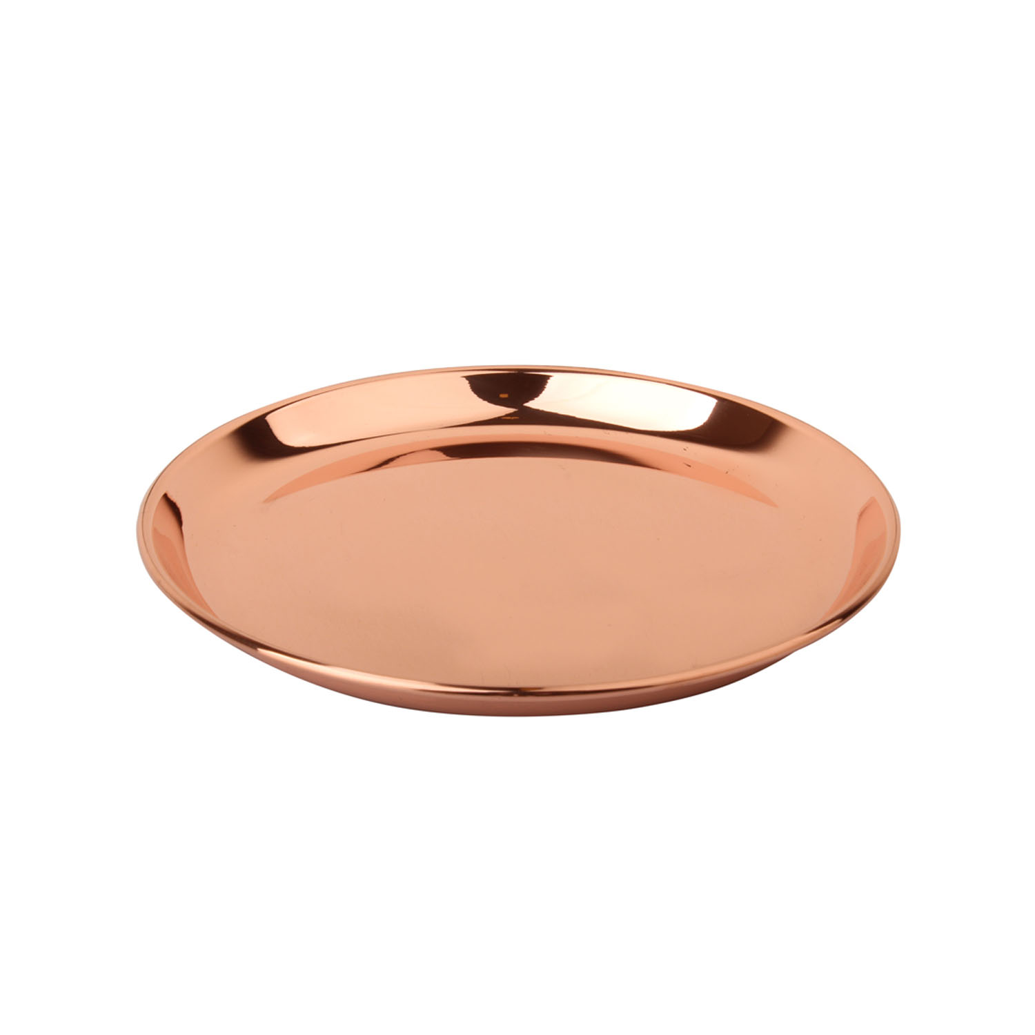 Copper Bakır Yuvarlak Tabak 32cm