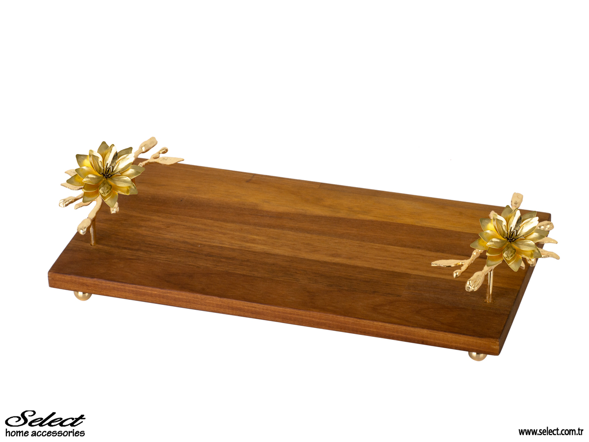 Lotus Ahşap Dikdörtgen Sunumluk 21x41cm