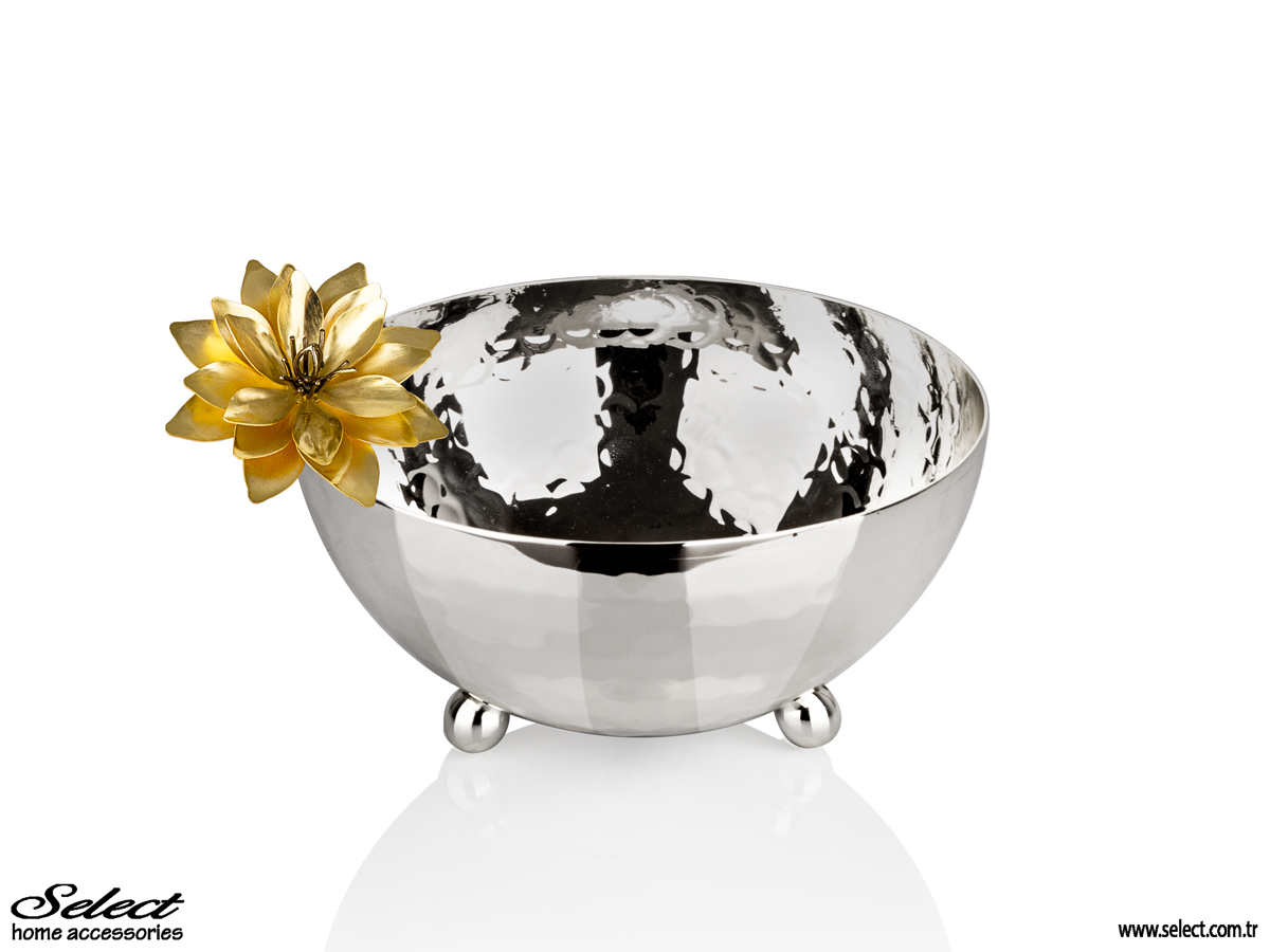 Lotus Ayaklı Yuvarlak Kase 19x9cm