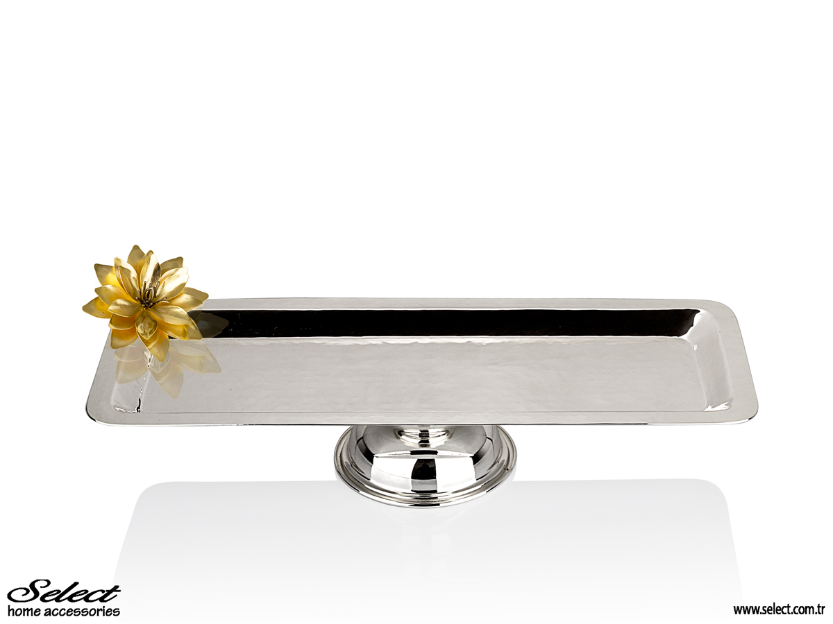 Lotus Baton Ayaklı Servis Tabağı 43x16cm