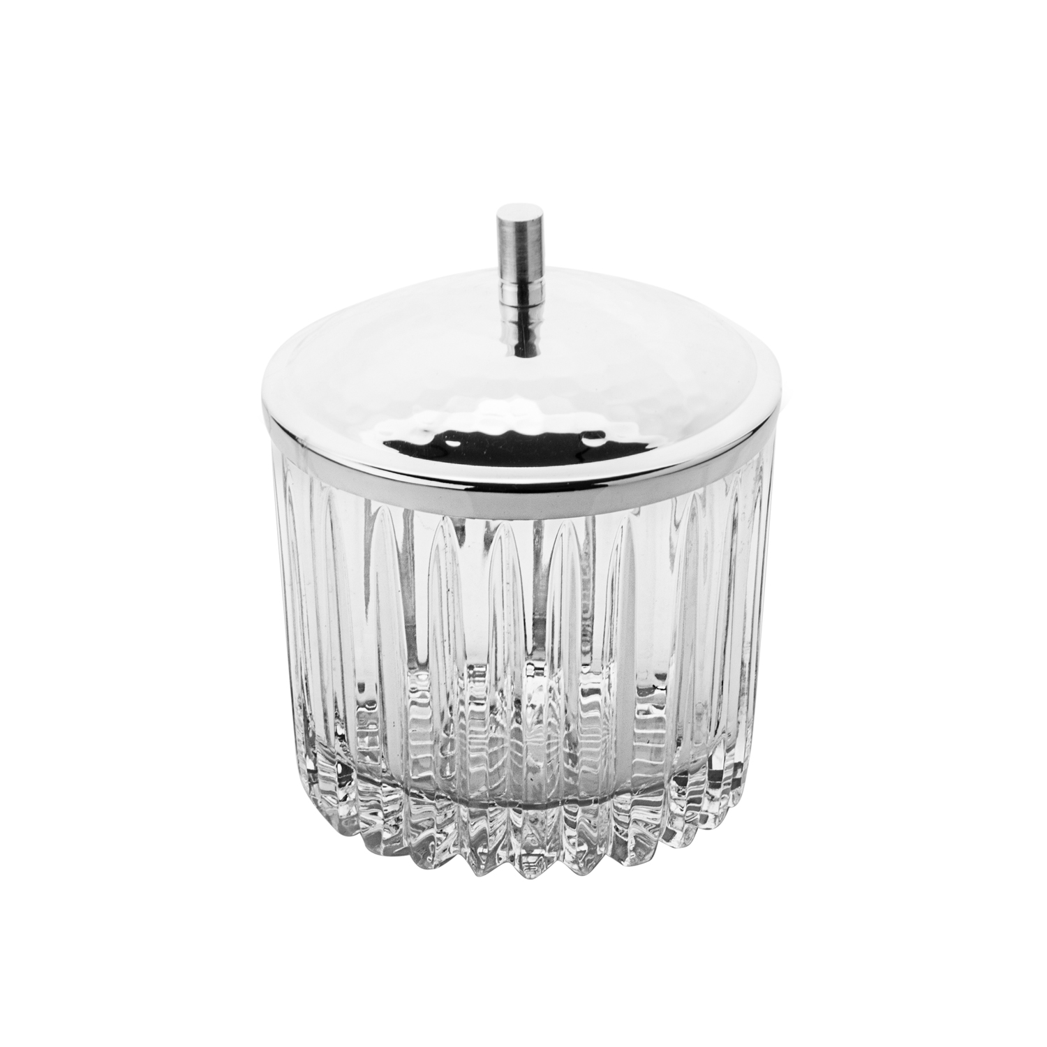 Modena I  Kapaklı Cam Silindir Kase 9cm