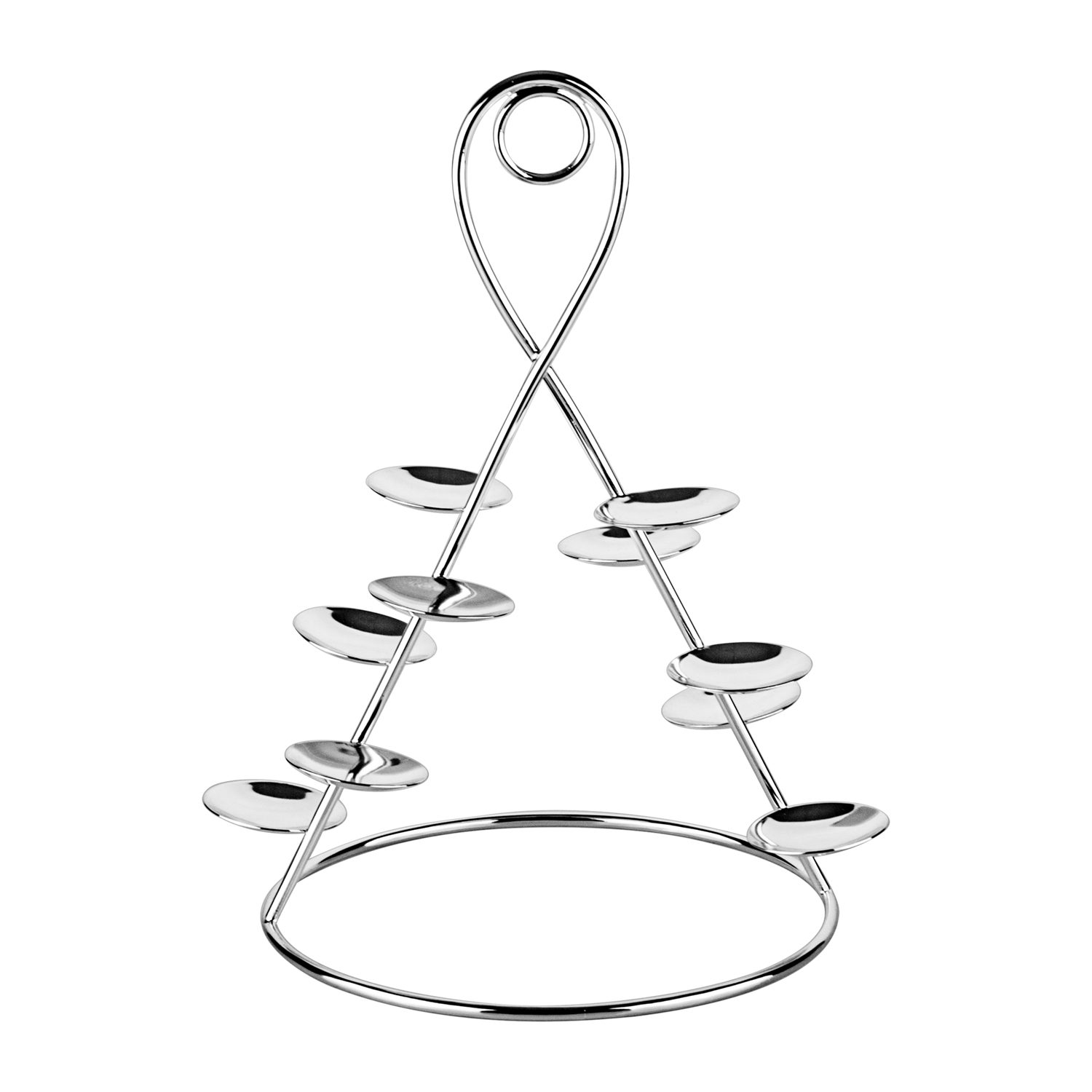 Modena II Gümüş 10'lu Askı Makaronluk 23x35cm