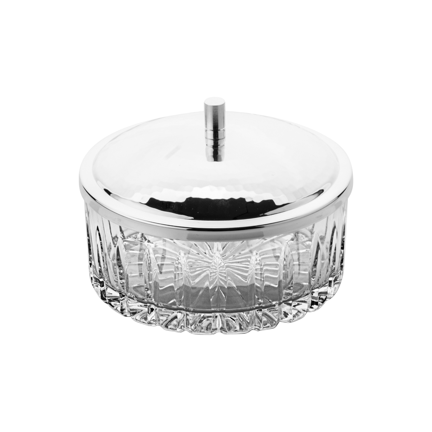 Modena I Kapaklı Cam Yayvan Kase 13cm